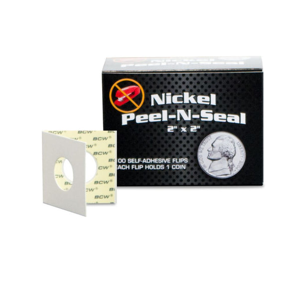 BCW Peel-N-Seal Flips 2x2 - Adhesive - Nickel