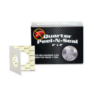 BCW Peel-N-Seal Flips 2x2 - Adhesive - Quarter
