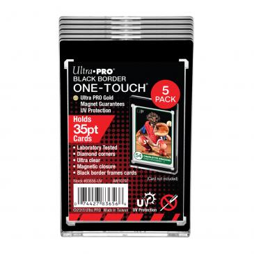Ultra PRO 35pt Black Border UV One-Touch Magnetic Holder (5 count pack)